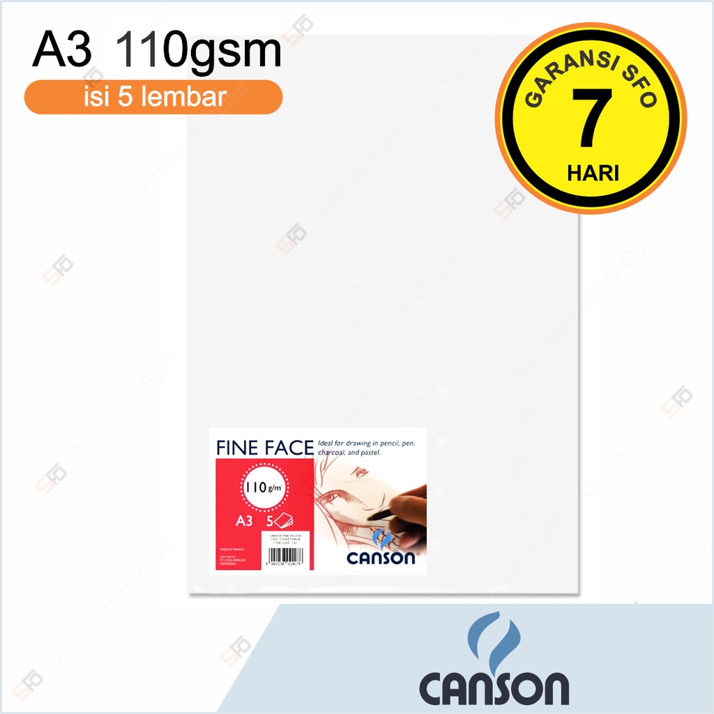 

Canson Fine Face A3 110g - 5 sheets