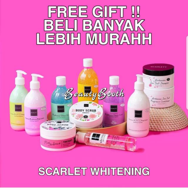 SCARLET WHITENING by Felicia Angelista SCARLETT Body Lotion Jolly Romansa Charming Shower Scrub Lulur Mugwort Brightly Acne Serum Cream