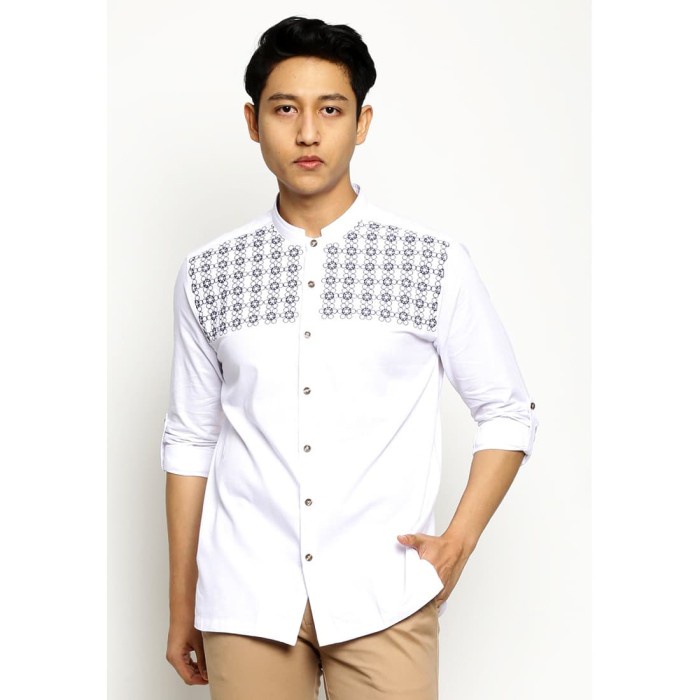 KENT&CREW KEMEJA KOKO PUTIH PRIA LENGAN PANJANG - C-YEEA01-N1 - S
