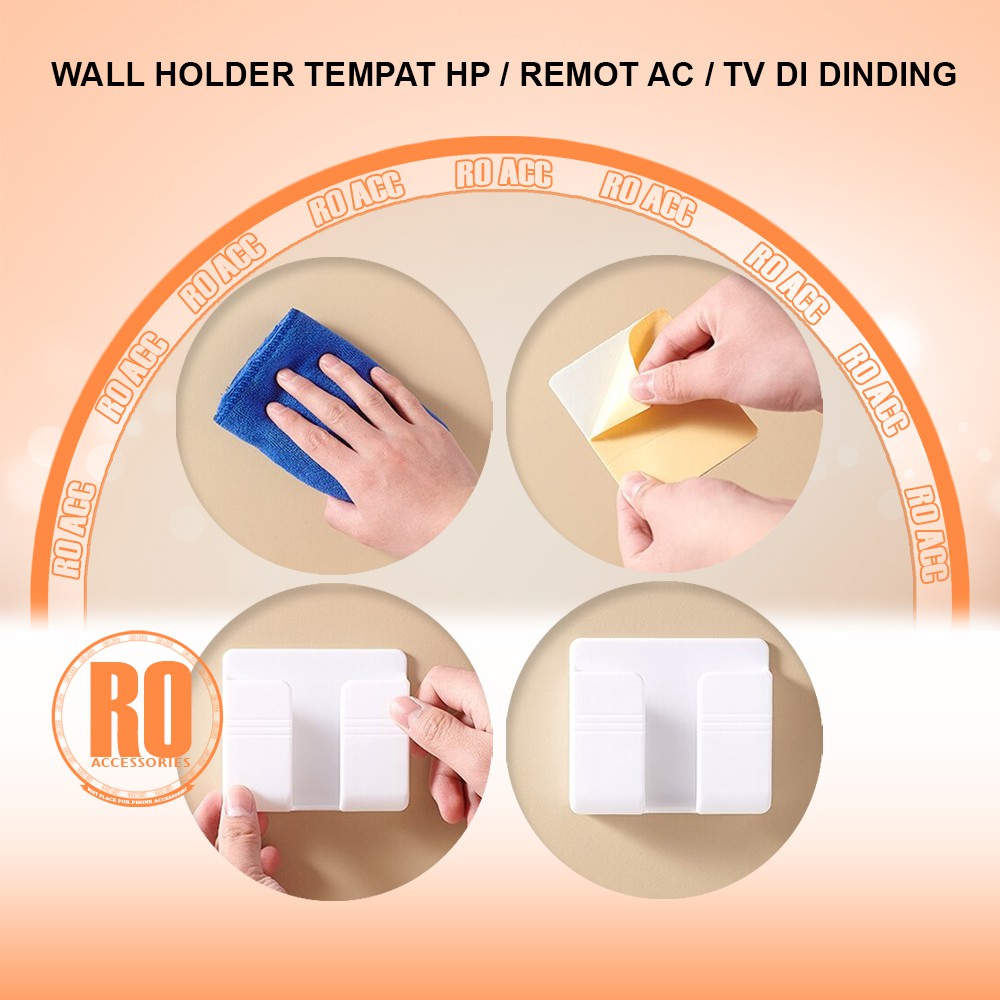 [RO ACC] NVN-P4 WALL HOLDER TEMPAT HP / REMOT AC / TV DI DINDING