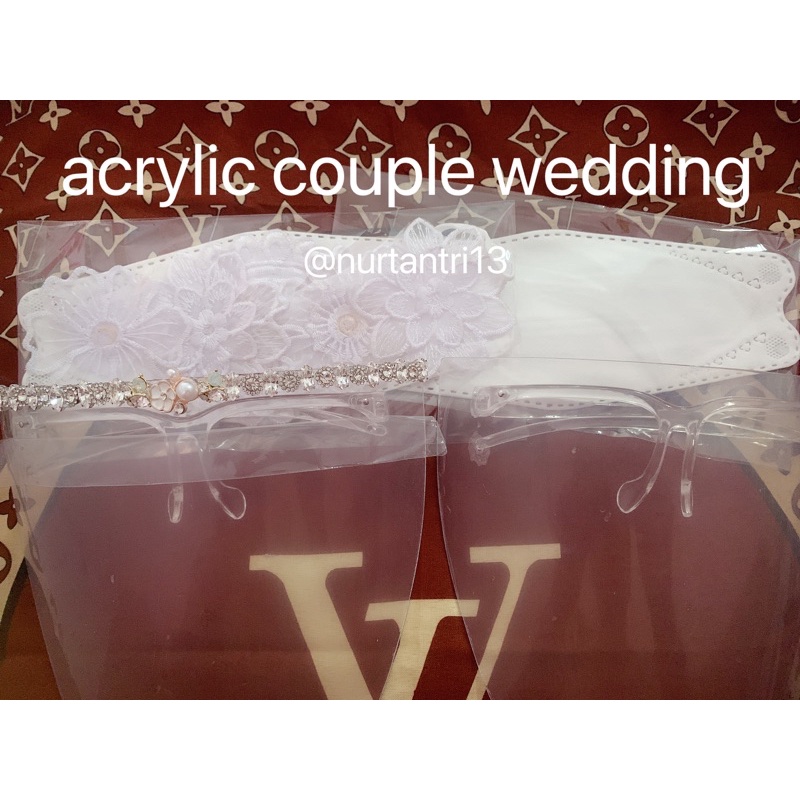 face shield akrilik pernikahan acrylic wedding