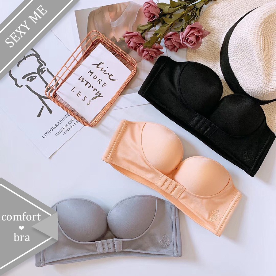 ❤ MIMI ❤ Bra Wanita Dengan Model Tanpa Tali Strap Dan Bahan Non-slip Bergaya Sexy BH Murah