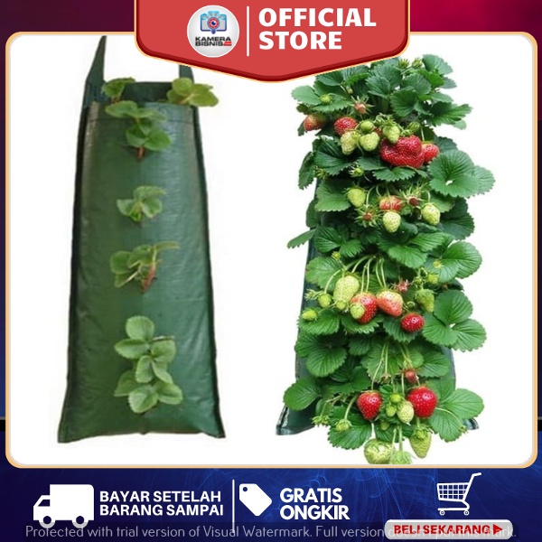 Plant Pouch Pot Gantung 5 Slits Planter bag vertical garden