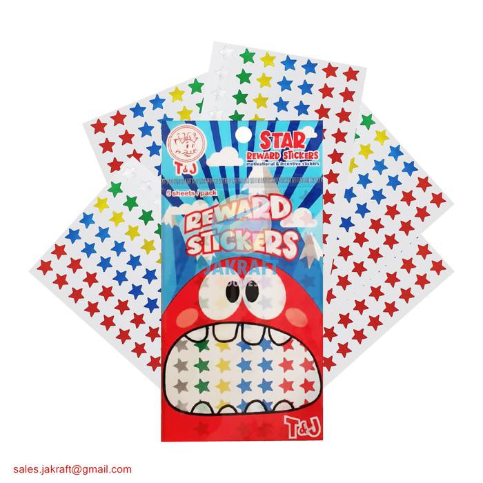 

Star Reward Sticker Stiker Chart TJ T&J Bintang Warna Warni JQZ231