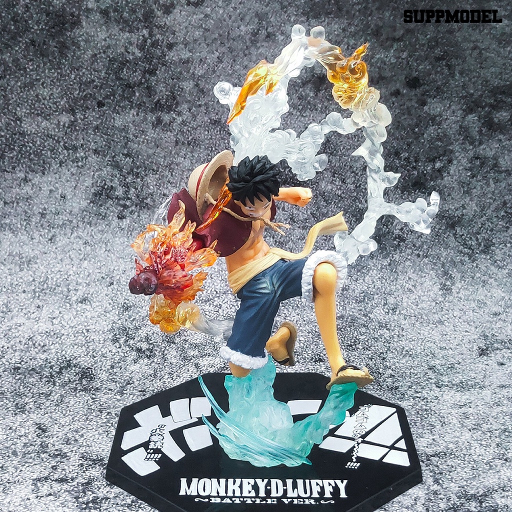 Action Figure Model Luffy One Piece Fire Fist Bahan PVC Untuk Hadiah Ulang Tahun