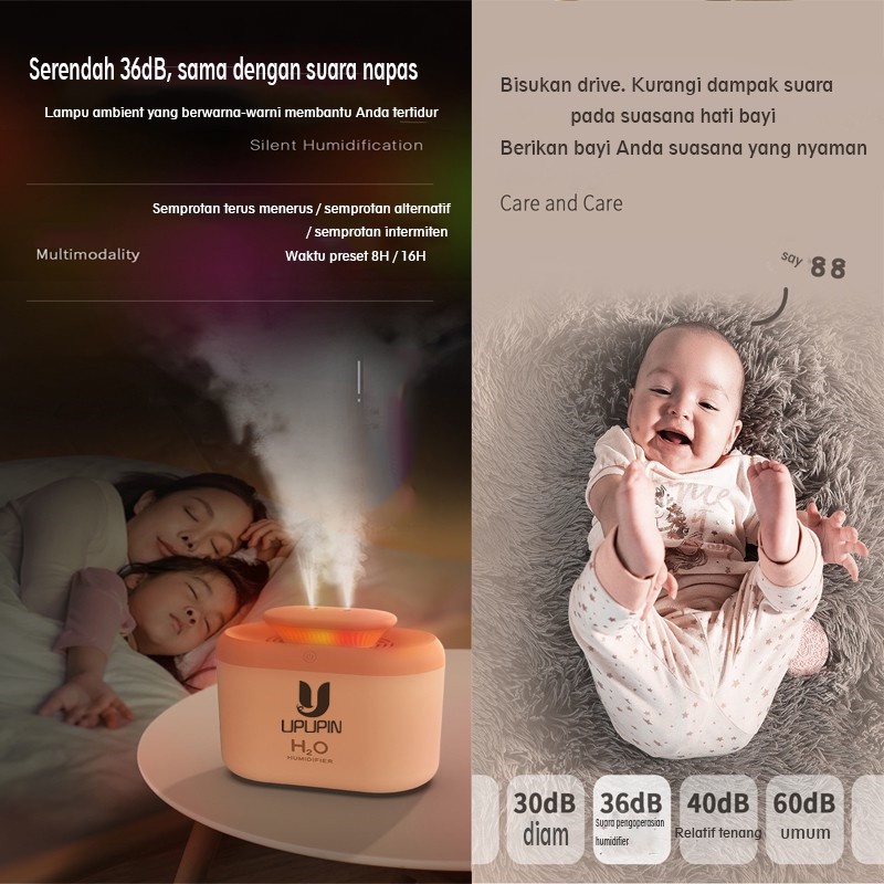 UPUPIN Humidifier Air 3300ml Aromaterapi Diffuser Dengan 7 color HUMIDIFIER DIFFUSER-6