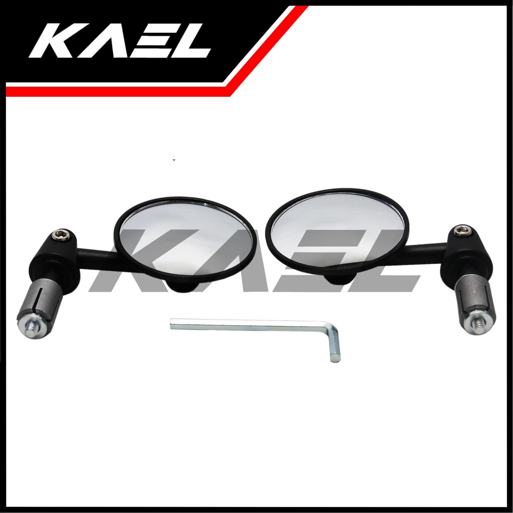 Spion Jalu Bulat Motor Universal Kaca Cembung Sepion Bandul Bar-End Mirror Klasik Beat &amp; Vario 125-150 LED New &amp; NMAX &amp; PCX &amp; Aerox 155 &amp; Mio M3-Soul