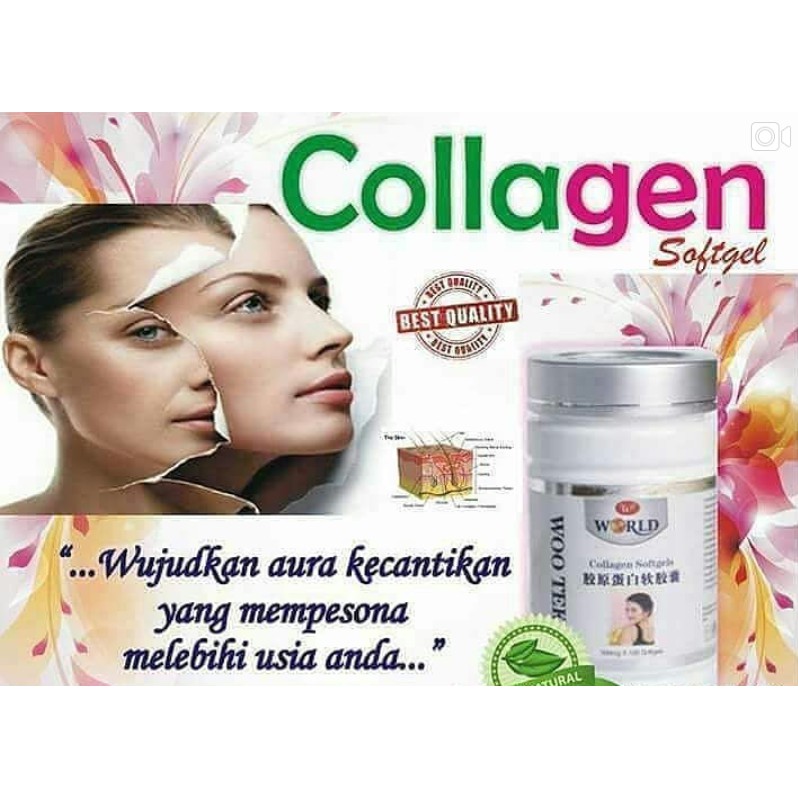 Woo Tekh Collagen Softgel Pemutih Kulit  - 100% Original