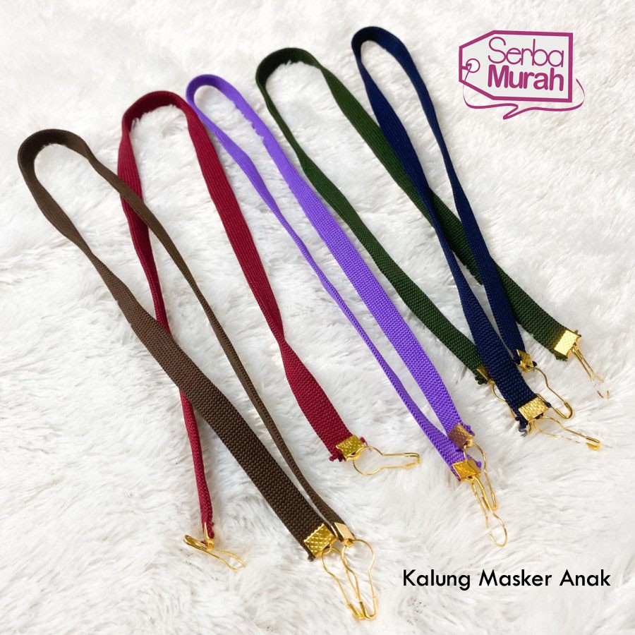 Tali Gantungan Masker Anak Full Warna / Masker Strap Korea Style / Kalung Masker Anak Pria/Wanita