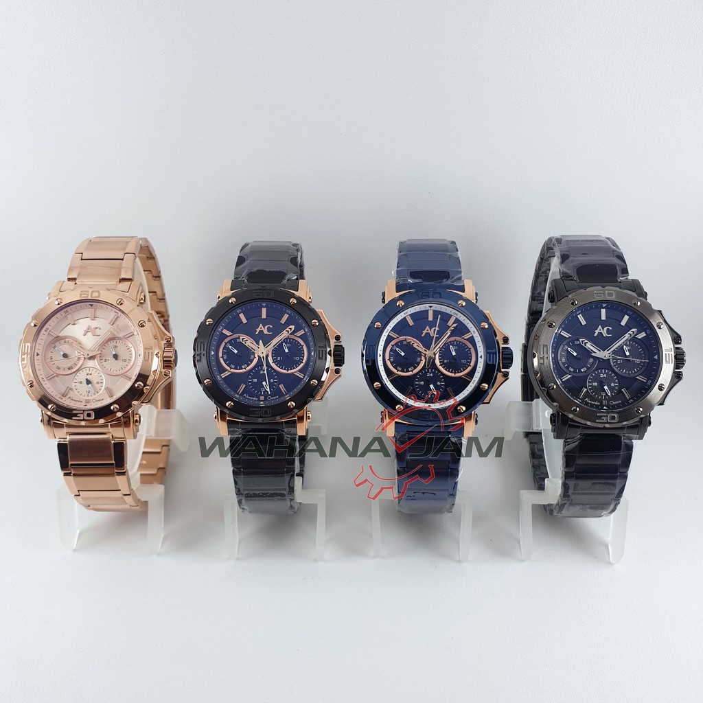 Alexandre Christie AC 9205 BF / Jam Tangan Wanita AC9205 Cewek Alexander Collection Rantai Rosegold