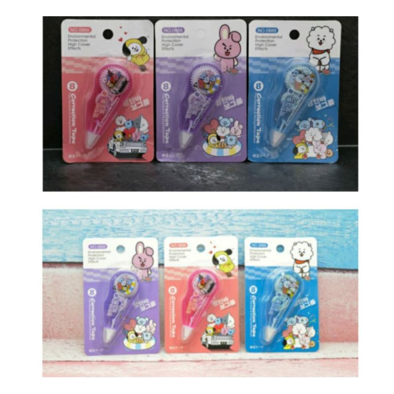 

Tip-x kertas BT21/BTS correction tape roll Tipe X tipe x Tip X tip-ex
