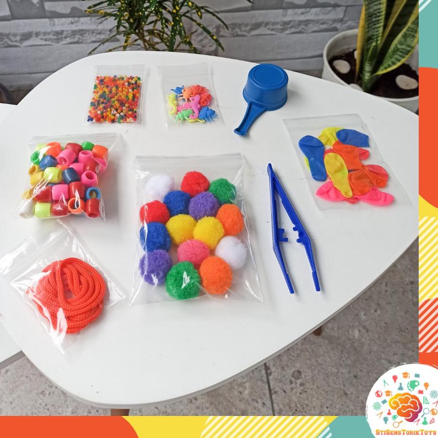♥HOT PROMO♥ Paket Hemat Sensory Montessori Play Toys Mainan Edukasi Anak 1 2 3  Tahun Perempuan Laki