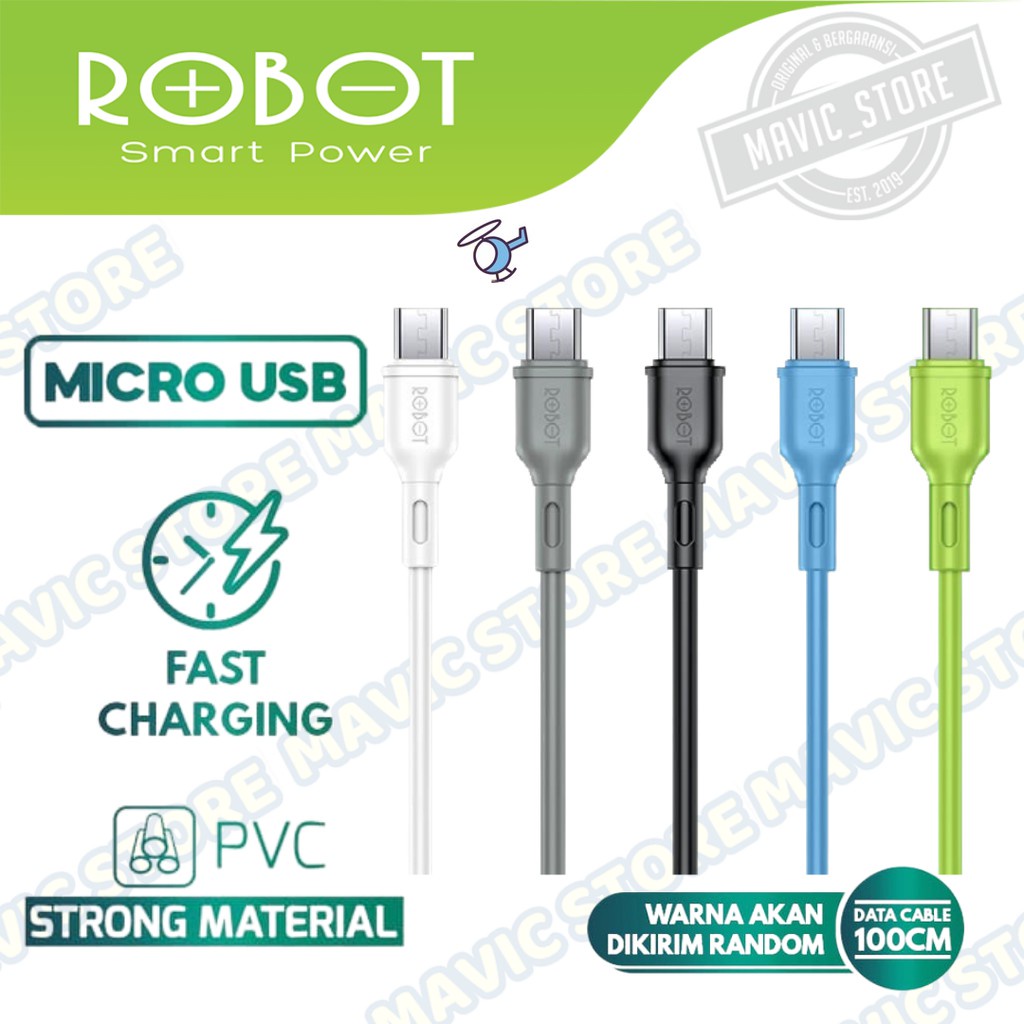 Kabel Data Fast Charging Robot RBM 100 FOR ANDROID TYPE C/MICRO USB CABLE KING