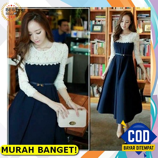 [Bisa Cod] Dress Casual-Dres Natal-Gaun Natal-Dress Korea-Dress Wanita Fashion Terbaru 2021 [Dress K