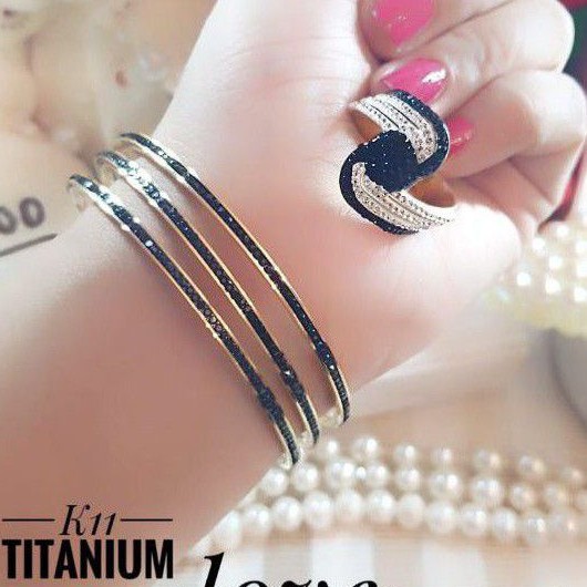 Titanium Gelang Dan Cincin 0506n