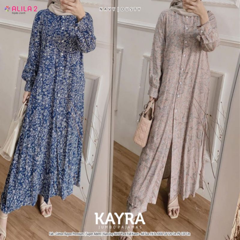 SETELAN WANITA LONG TUNIK JUMBO/KAYRA SETELAN KATUN RAYON PREMIUM LD 120 CM FIT XXL