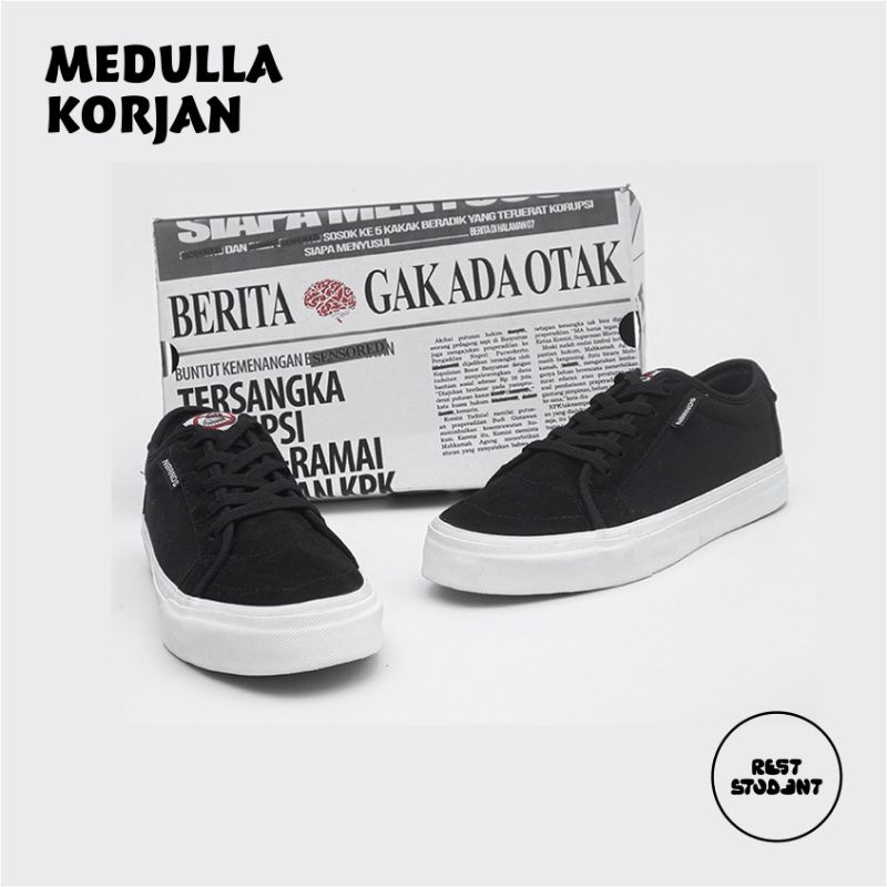 Sepatu Nobrands Medulla Korjan - Black White