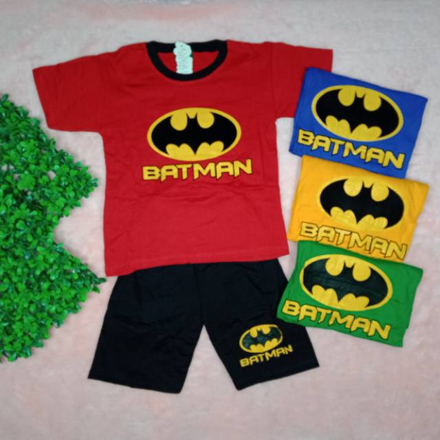 Ss#174 Pakaian Anak Laki-laki Size 7-8tahun Gambar Superhero / Baju Anak / Setelan anak Cowok