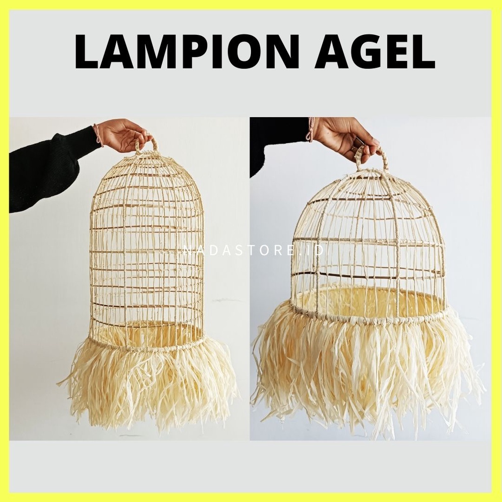 Kap Lampu Rustic Natural / Kap Lampu Agel / Kap Lampu Cafe / Kap Lampu Unik Dekorasi