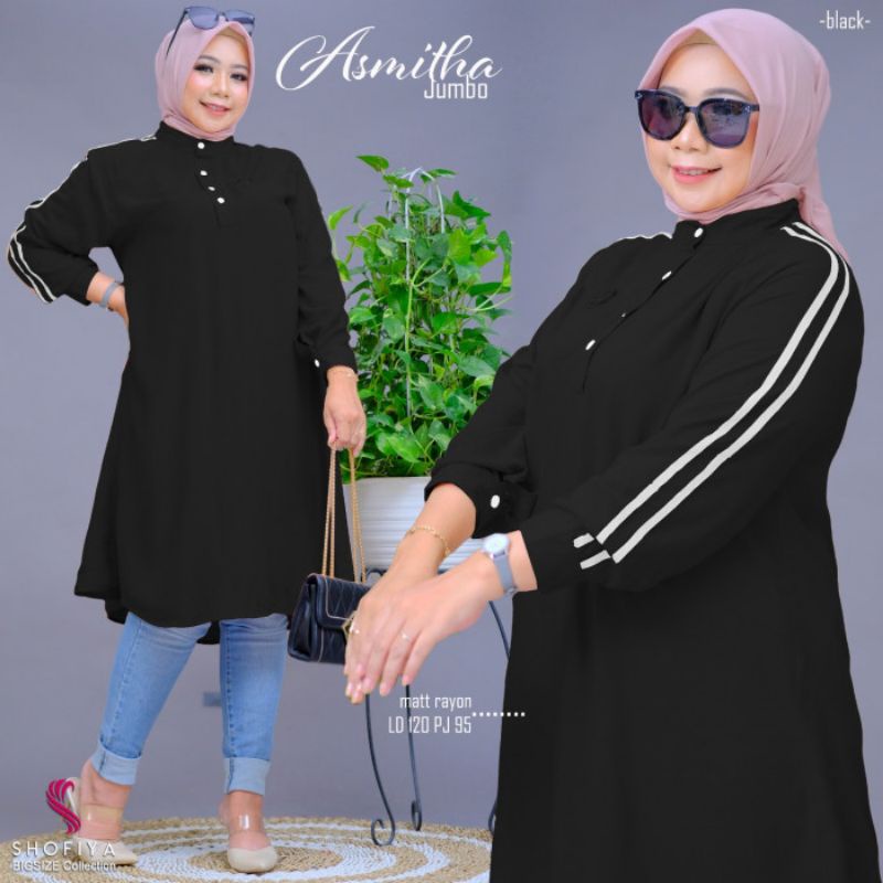 [READY] ATASAN WANITA MUSLIM TUNIK JUMBO LD 120 ASMITHA BY SHOFIYA