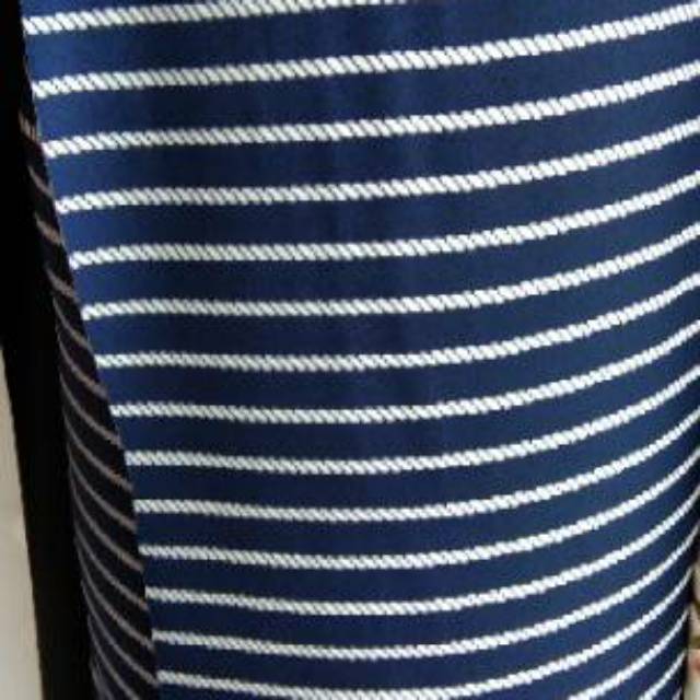 Kain Scuba Motif Salur Tambang Warna Dongker, Minimal Order 2 Mtr