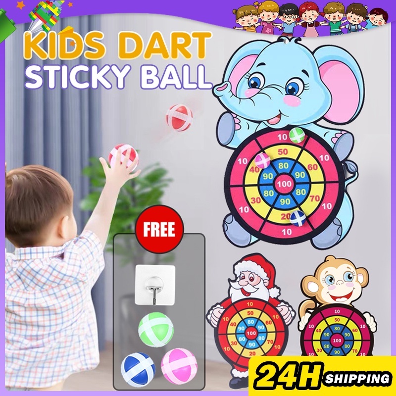 mainan target bola lengket papan dart kreatif melempar bola mainan outdoor indoor sticky ball target throw kid toys