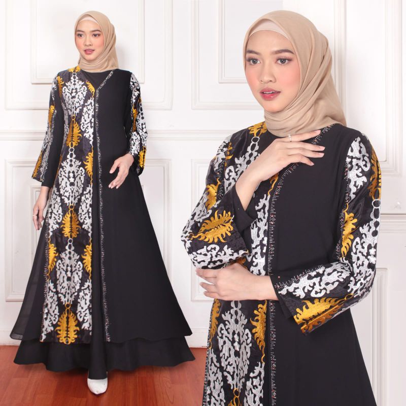 CANAMI GAMIS ABAYA TURKEY ROMPI OUTER REMPEL BORDIR KELILING MEWAH