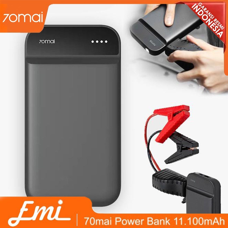 Power Bank 11100mAh 18000mAh PS01 PS06 with Car Jump Starter 12V Charger aki 70mai