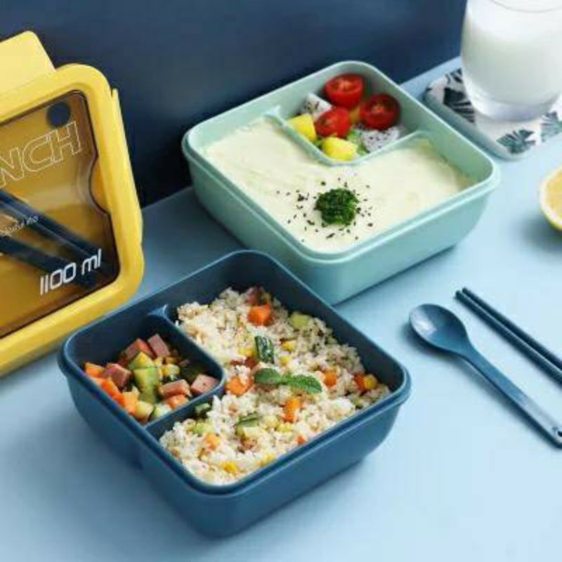 Kotak Makan Bento Box 1100ml / Tempat Makan Lunch Box BPA FREE