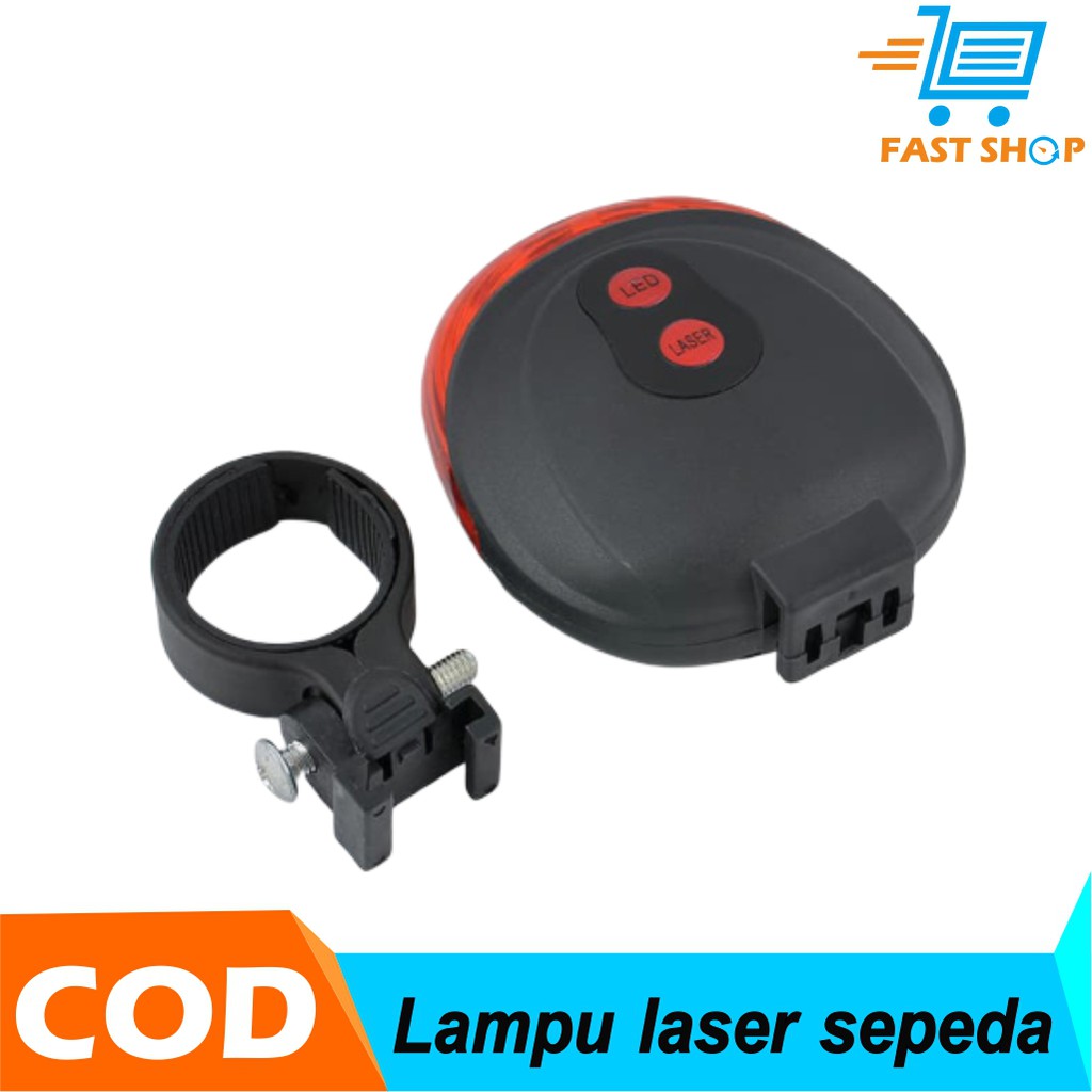 Lampu Laser Sepeda Strobe Tailight 5 LED Waterproof