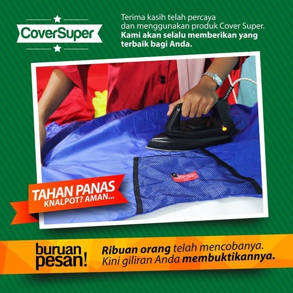 Cover Motor CoverSuper ORIGINAL Warna Biru Muda / Cover Super