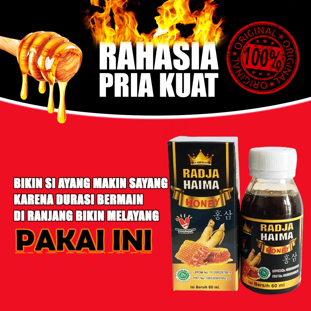 MADU RADJA HAIMA ORIGINAL OBAT HERBAL KUAT TAHAN LAMA AMPUH - JAMU KUAT PRIA WANITA TAHAN LAMA - OBA