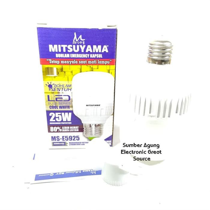 Mitsuyama Bohlam Emergency Kapsul 25W MSE5925 Magic Lamp AC DC MS5925