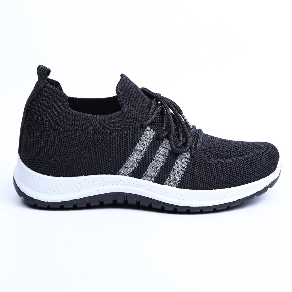 Sepatu Wanita Sneakers Wanita Import Cewek Sport Shoes Kasual Fashion Shoes Wanita Terkini - A1073-Hitam