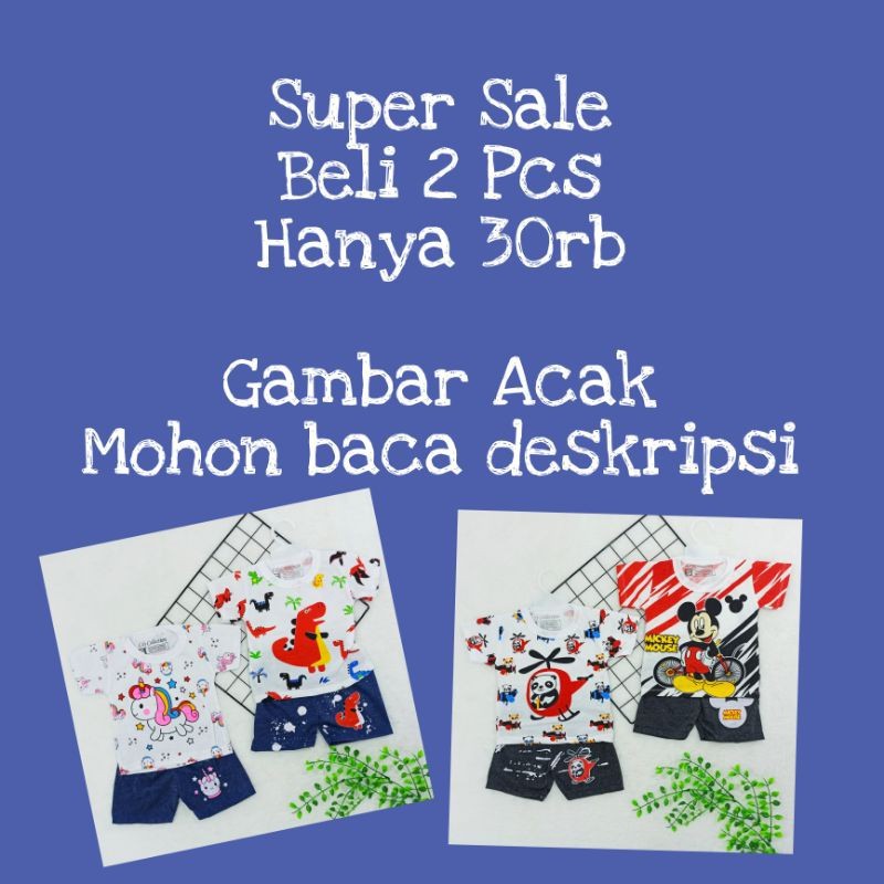 Super Murah, Sale 2pcs Setelan Anak Cewe/Cowo, Pakaian Bayi, Baju Kaos Bayi