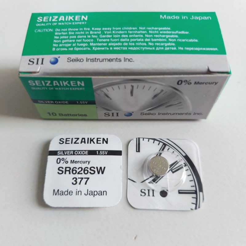 Baterai Seizaiken SR 626 / battrey 377/SR626SW baterai Seizaiken  626 seiko