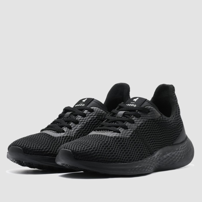 BONUS KAOSKAKI - Sneakers Unisex BRODO Active Sprint Full Black - Sepatu Jogging Brodo