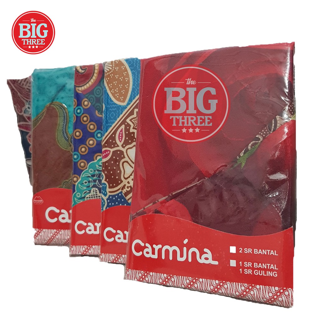 Set Sarung Bantal / Guling merk CARMINA - Halus Disperse Print - Sarban isi 2 batik