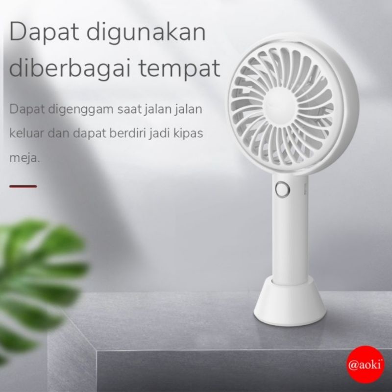 Aoki Mini Fan Portable USB Charge / Kipas Angin Genggam AF-803Y