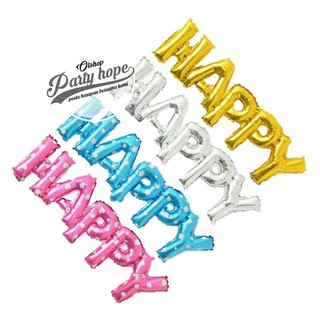 Jual Balon Foil Tulisan HAPPY Jumbo / Balon Letter HAPPY Sambung ...