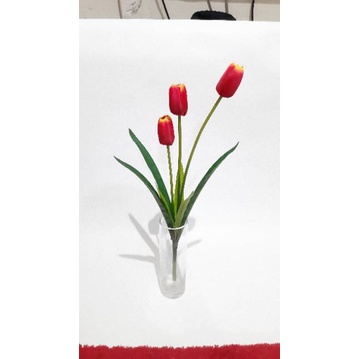 BUNGA TULIP K3 DAUN IMITASI BUNGA B8059 DEKORASI ARTIFICIAL