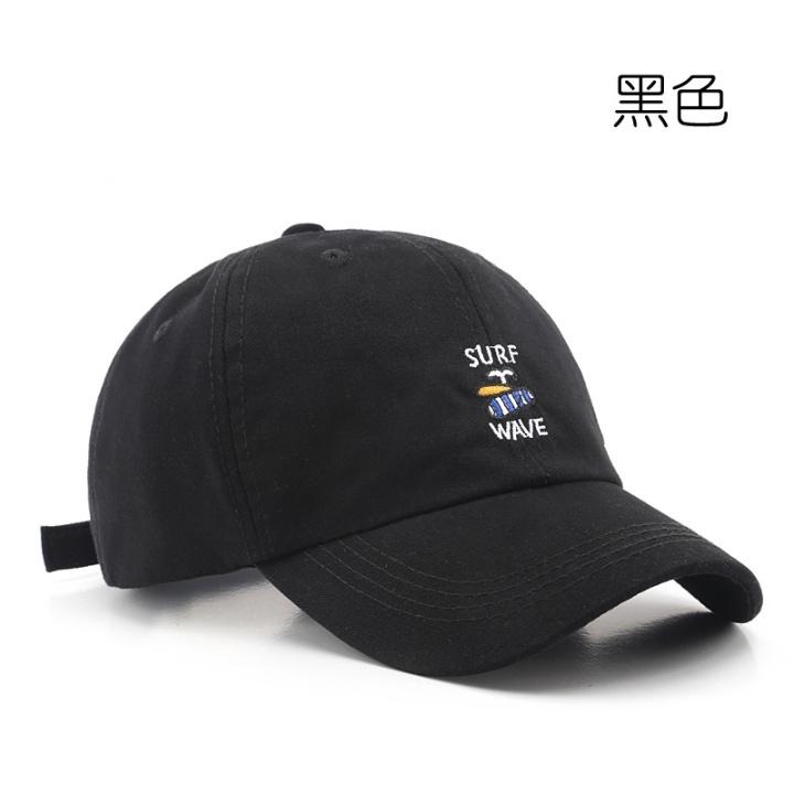 Topi Pria / Wanita Baseball Golf Logo Ediko Sport Fashion - Navy-SURF WAVE HITAM