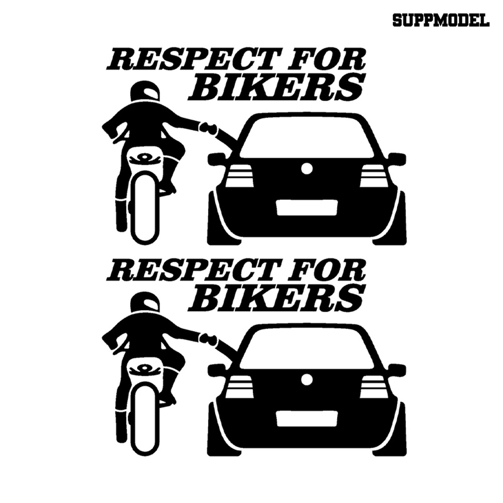 Car 2Pcs / Set Stiker Vinyl Motif Respect Untuk Dekorasi Body / Bumper Mobil