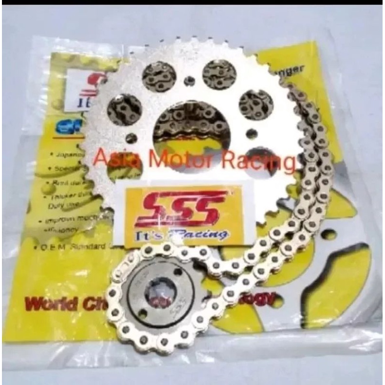 Gear Set SSS 428 Honda Sonic 150R Cbr 150 R Supra GTR 150 Cb150 R Verza Mega Pro
