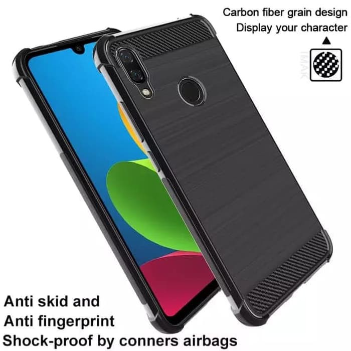 Xiaomi Redmi 7 Soft Case Brushed Carbon Anti Knock - Hitam