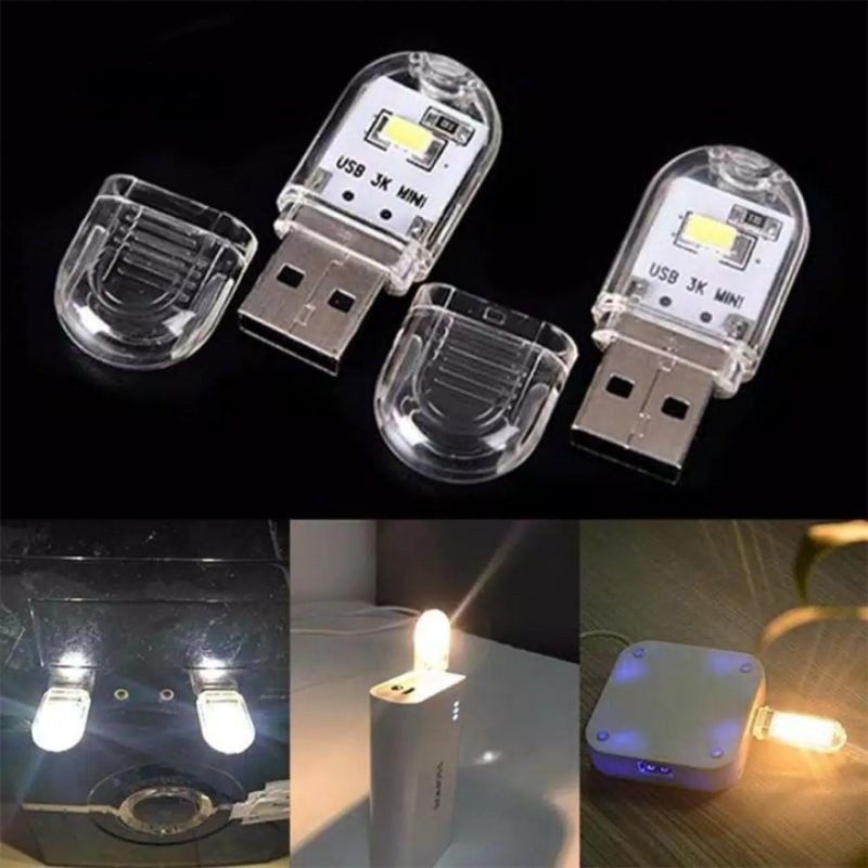 Mini led usb 2 mata led lampu tidur lampu darurat lampu camping