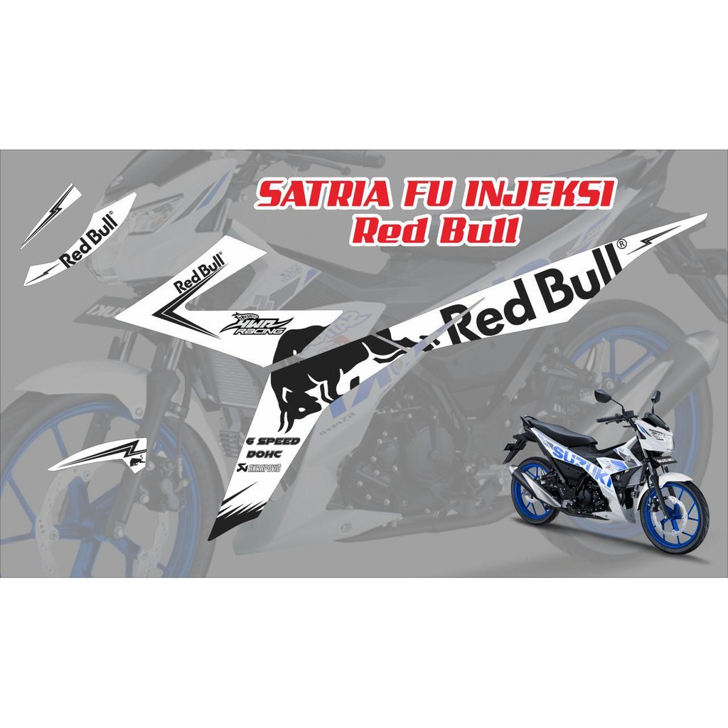 Stiker motor satria fi redbull 1
