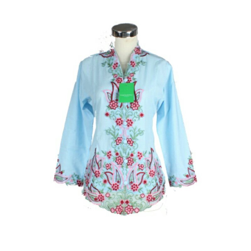 Kebaya Katun Bordir Biru Langit Agnes Wanda new