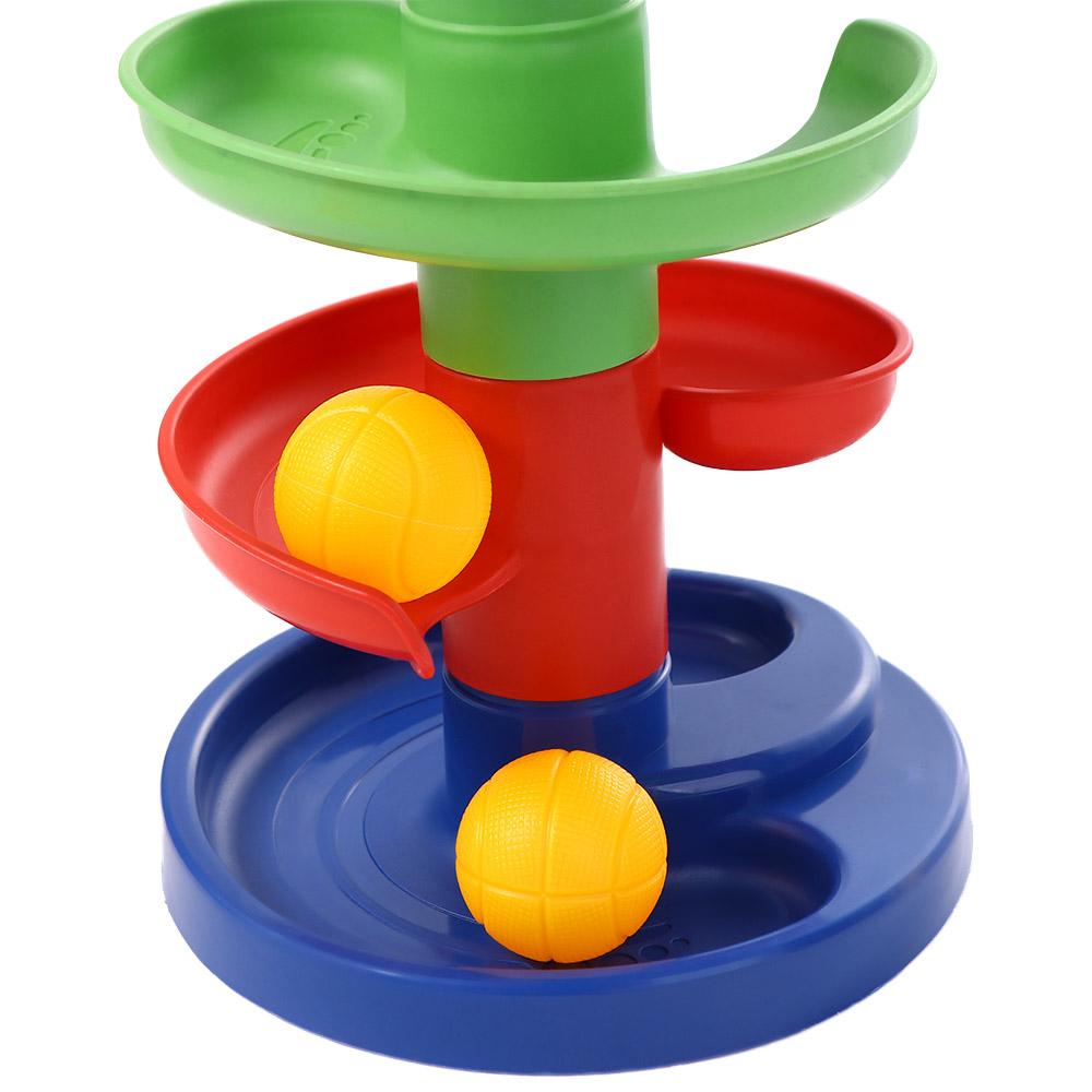 Needway   Bola Drop Roll Swirling Tower Menara Tumpuk Bayi Permainan Orang Tua-Anak Permainan Mandi Hadiah Anak Rolling Ball Mainan Berputar Track Set