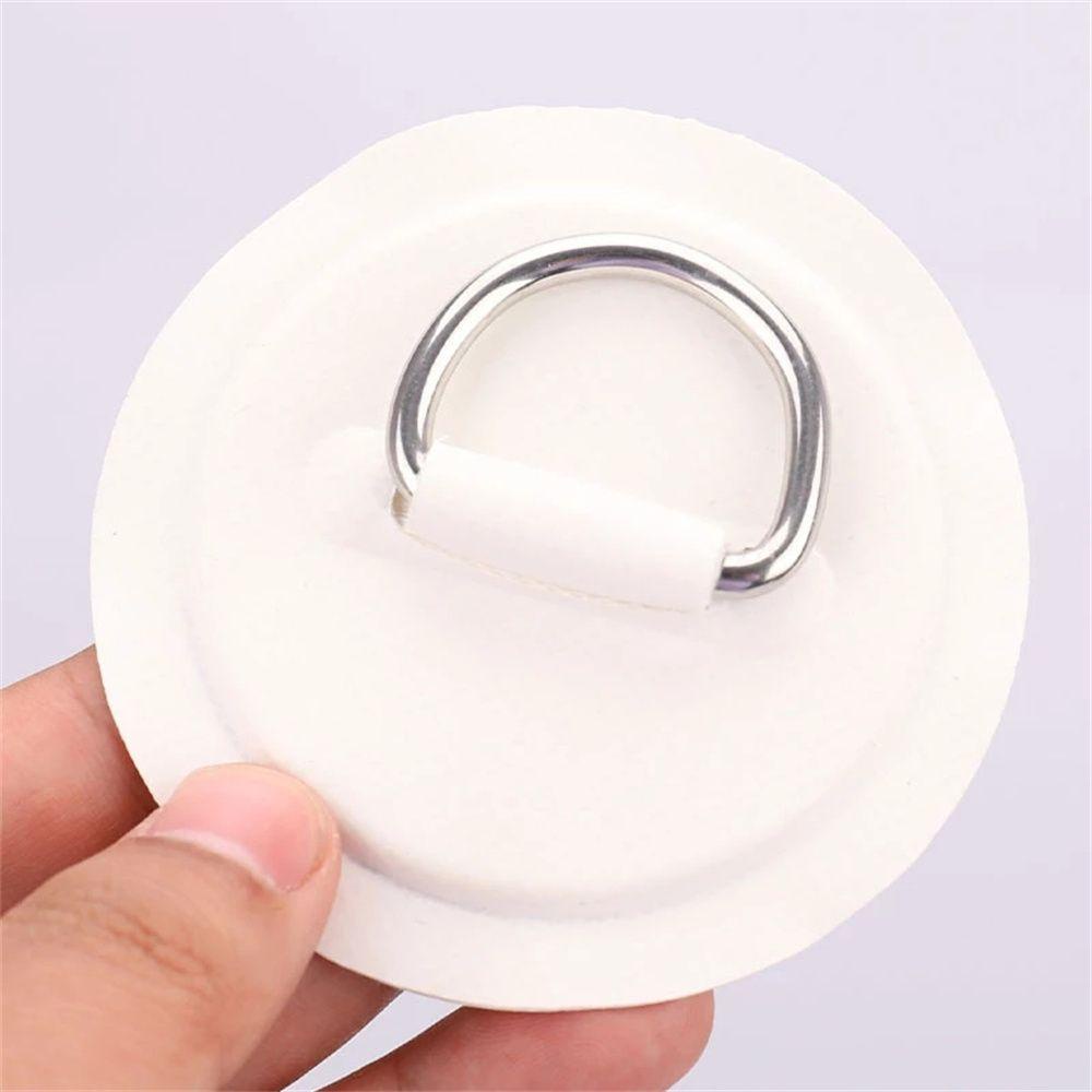 Lanfy Patch Perahu Papan Surfing 8mm Kayak Aksesoris Stainless Steel Dinghy Patch Fixed Buckle Round Ring Pad